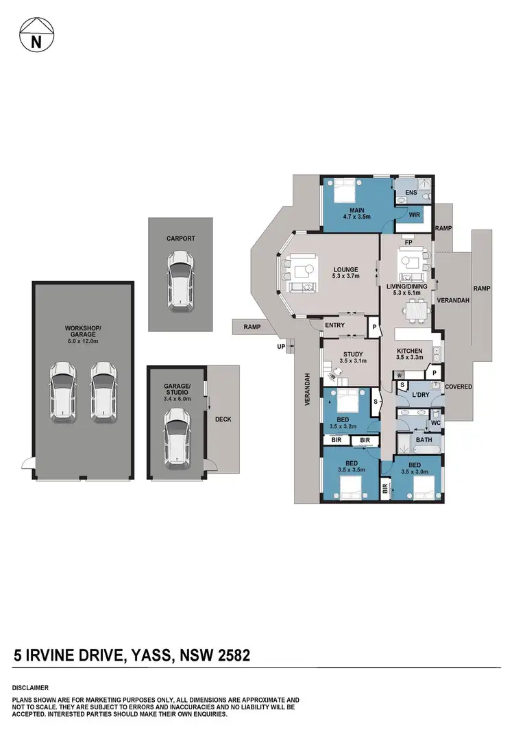 Floorplan of Homely house listing, 5 Irvine Drive, Yass NSW 2582