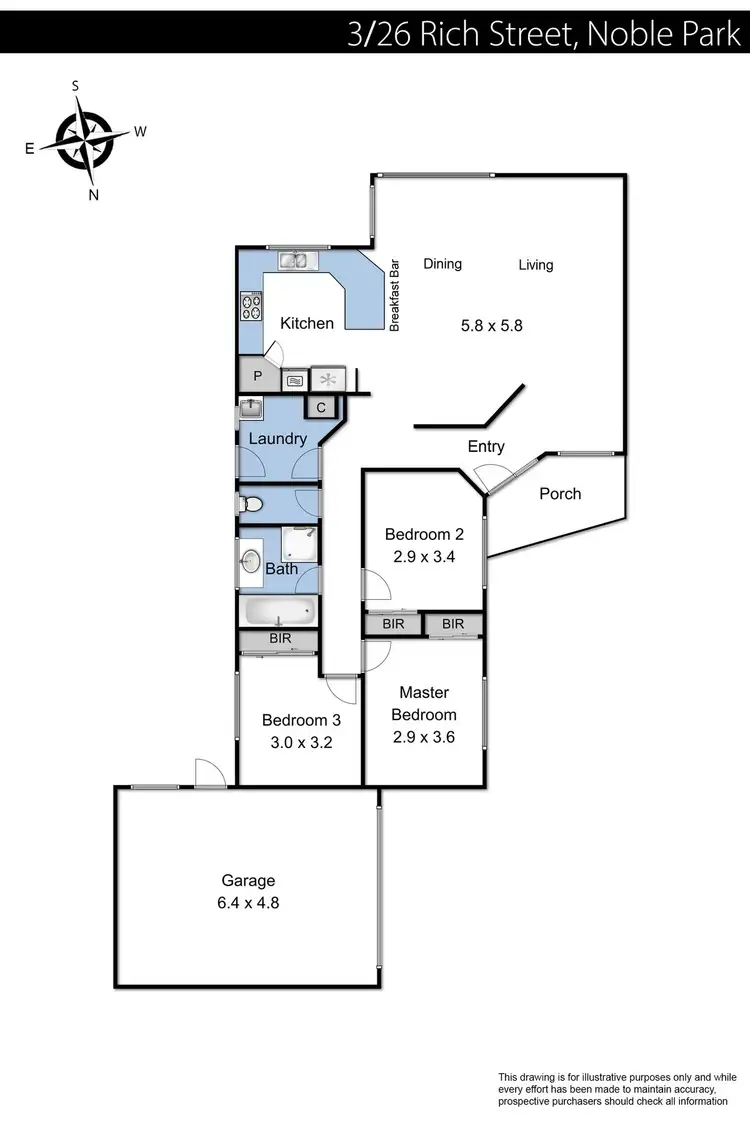 Floorplan of Homely unit listing, 3/26 Rich Street, Noble Park VIC 3174