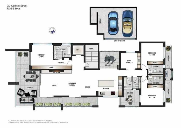 Floorplan of Homely apartment listing, 2/7 Carlisle Street, Rose Bay NSW 2029