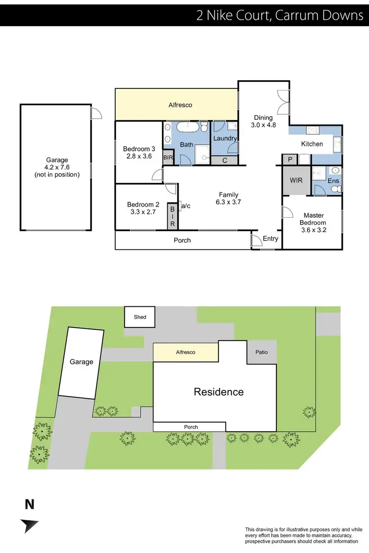 Floorplan of Homely house listing, 2 Nike Court, Carrum Downs VIC 3201