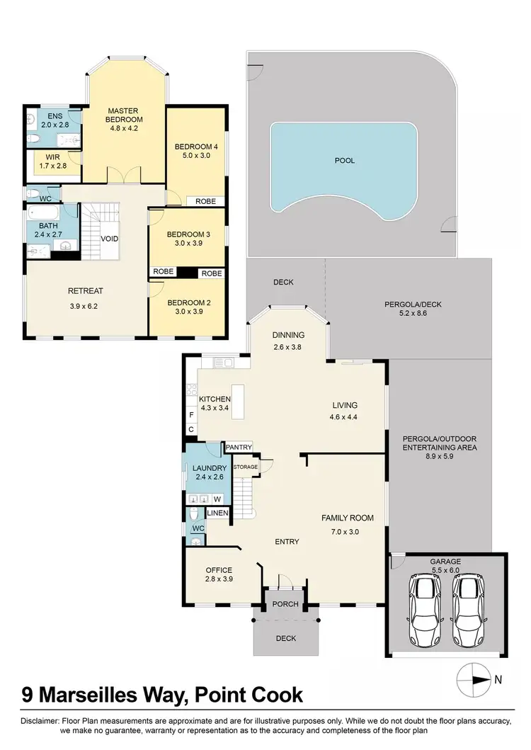 Floorplan of Homely house listing, 9 Marseilles Way, Point Cook VIC 3030