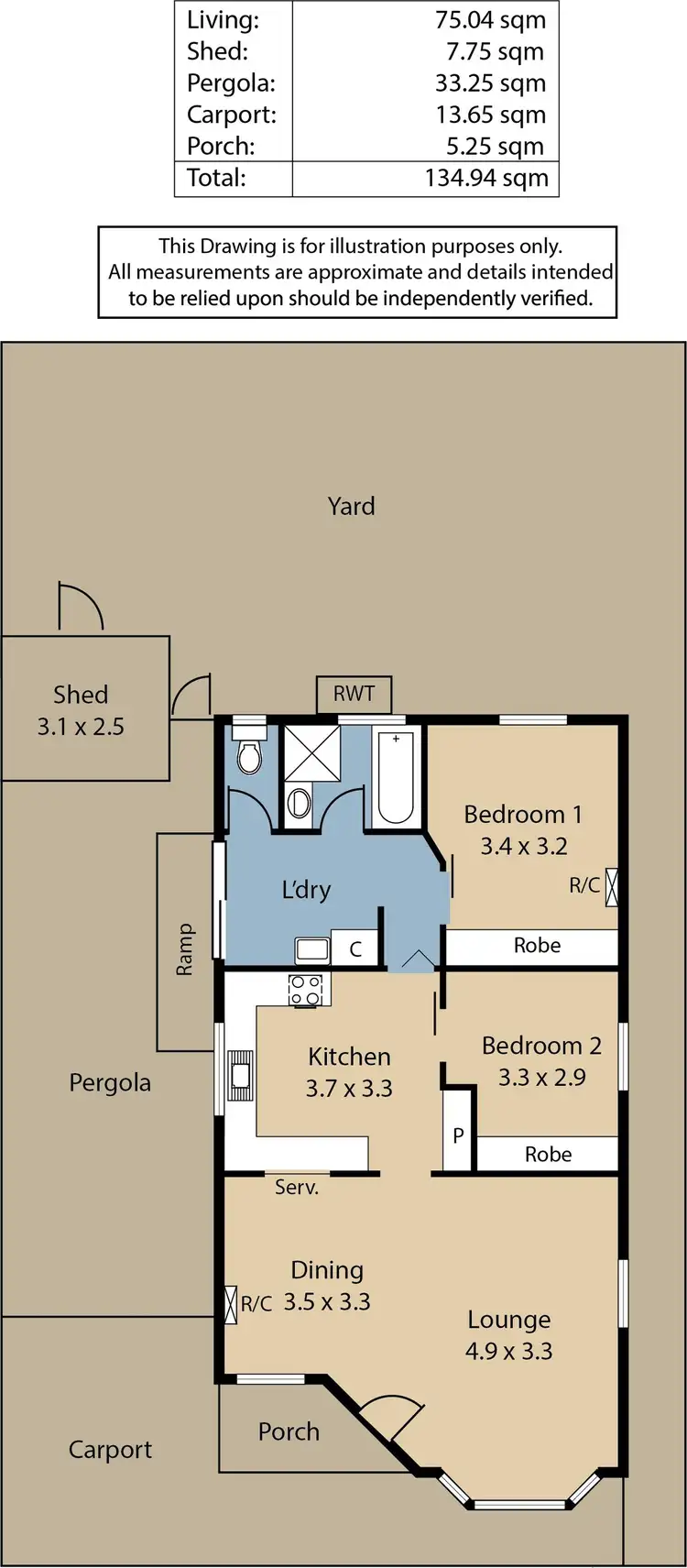 Floorplan of Homely house listing, 204 Wattle Drive, Hillier SA 5116