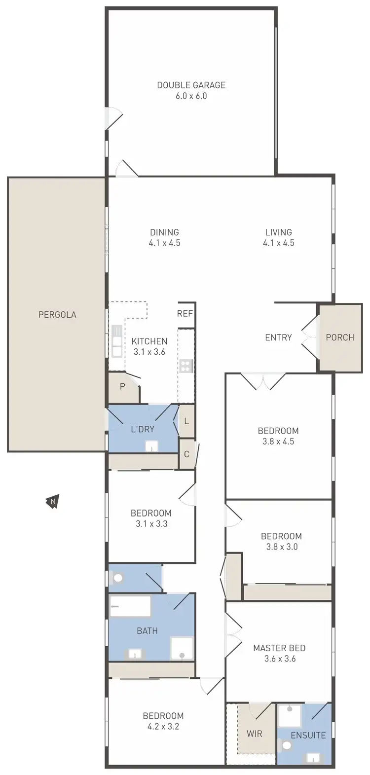 Floorplan of Homely house listing, 8 Boga Place, Manor Lakes VIC 3024