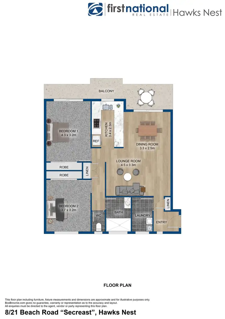 Floorplan of Homely apartment listing, 8/21-25 Beach Road, Hawks Nest NSW 2324