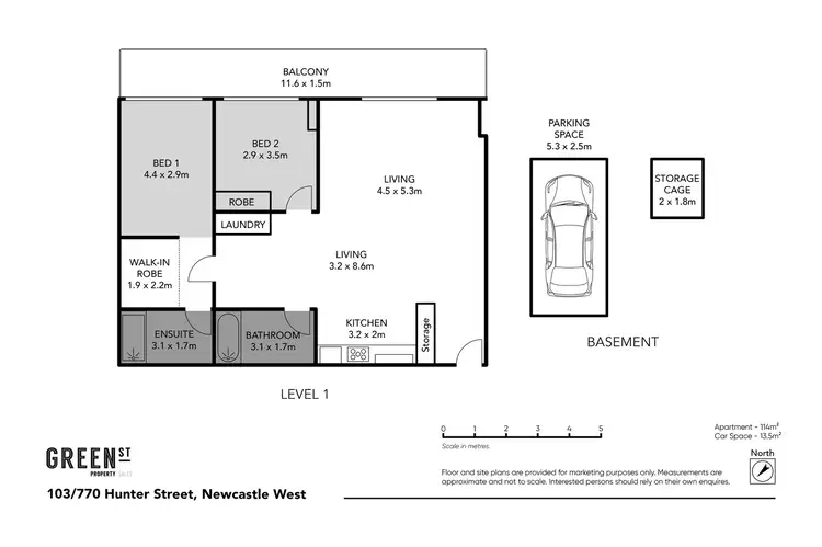 Floorplan of Homely apartment listing, 103/770 Hunter Street, Newcastle West NSW 2302