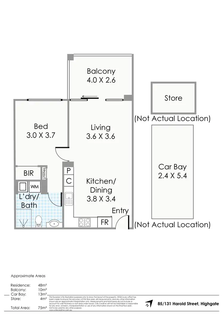 Floorplan of Homely apartment listing, 85/131 Harold Street, Highgate WA 6003