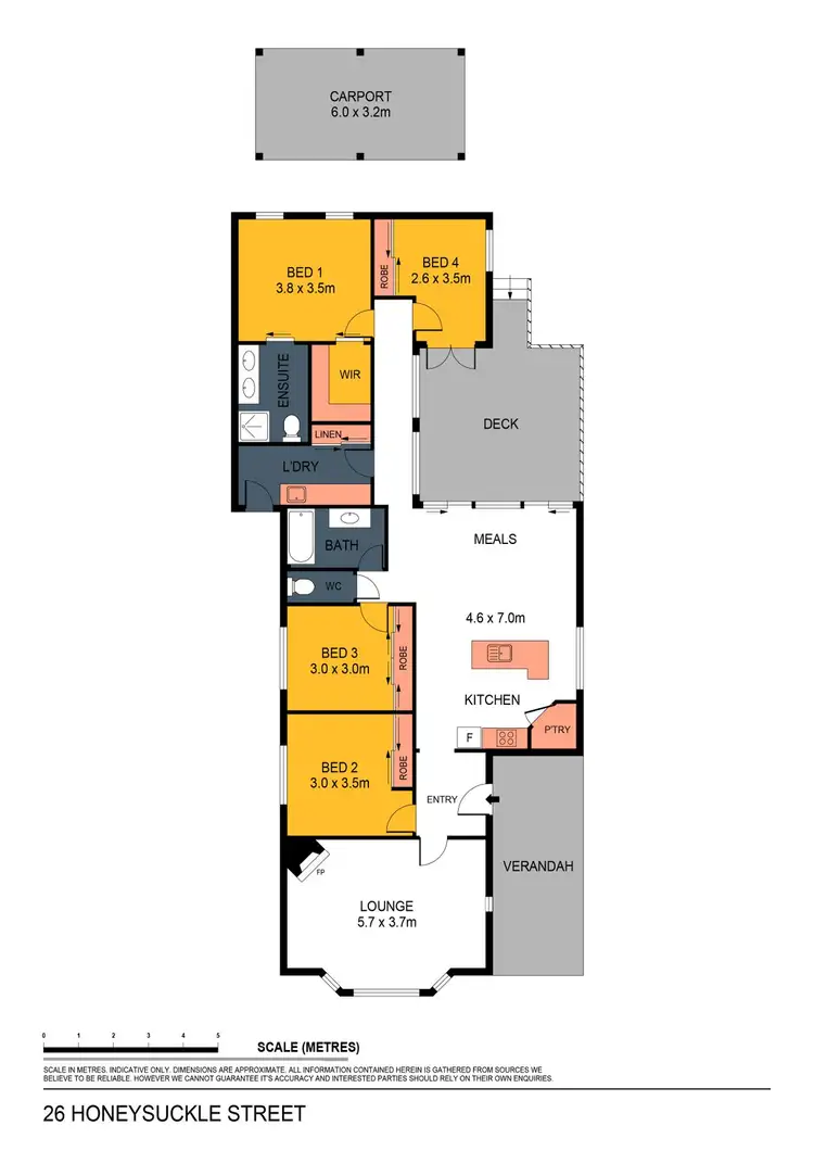Floorplan of Homely house listing, 26 Honeysuckle Street, Bendigo VIC 3550