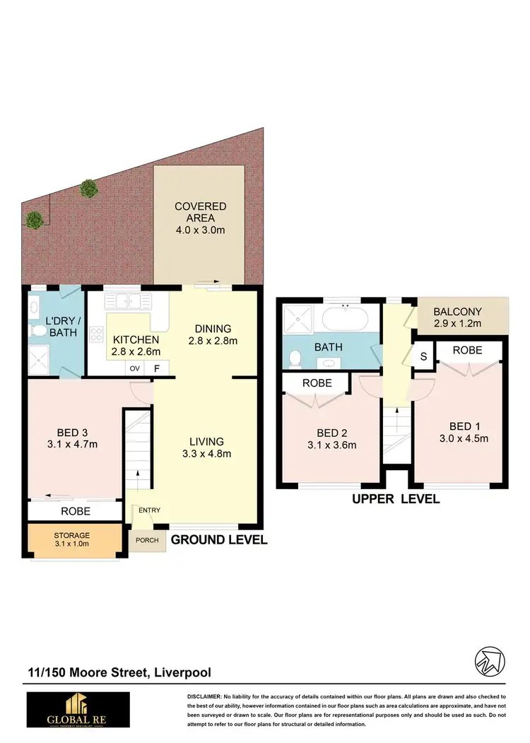 Floorplan of Homely townhouse listing, 11/150 Moore St, Liverpool NSW 2170