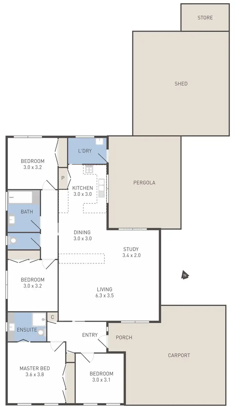 Floorplan of Homely house listing, 4 Greenwood Street, Wyndham Vale VIC 3024