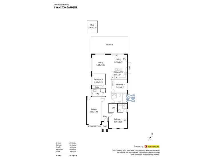 Floorplan of Homely house listing, 11 Nettlebeck Street, Evanston Gardens SA 5116