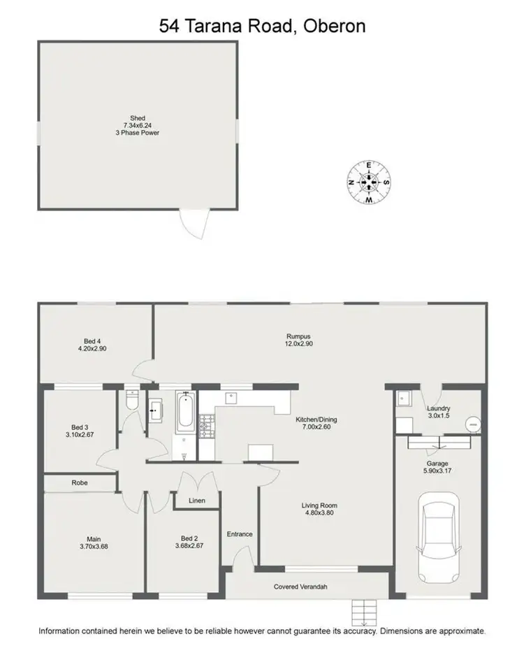 Floorplan of Homely house listing, 54 Tarana Road, Oberon NSW 2787