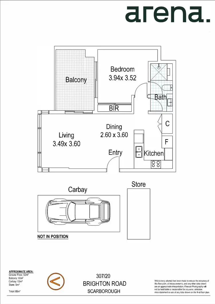 Floorplan of Homely apartment listing, 307/20 Brighton Road, Scarborough WA 6019