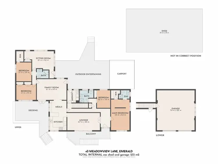 Floorplan of Homely house listing, 43 Meadowview Lane, Emerald VIC 3782
