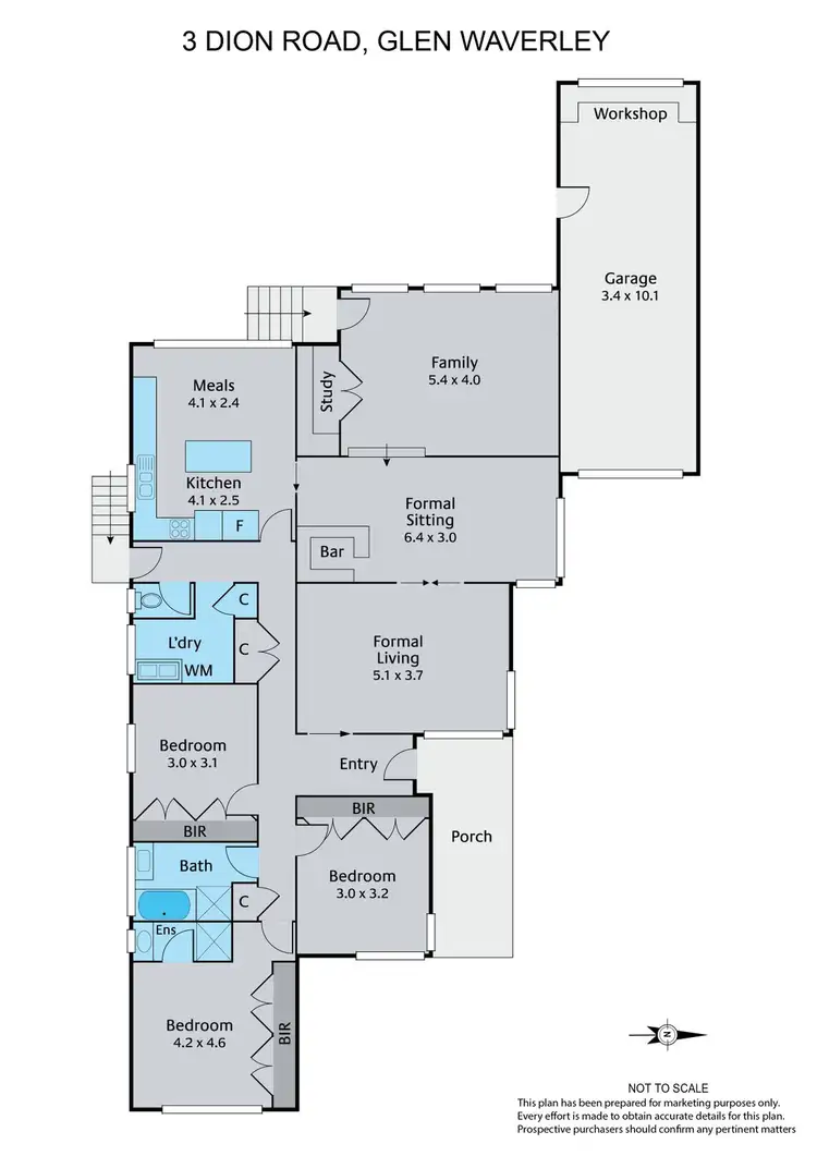 Floorplan of Homely house listing, 3 Dion Road, Glen Waverley VIC 3150