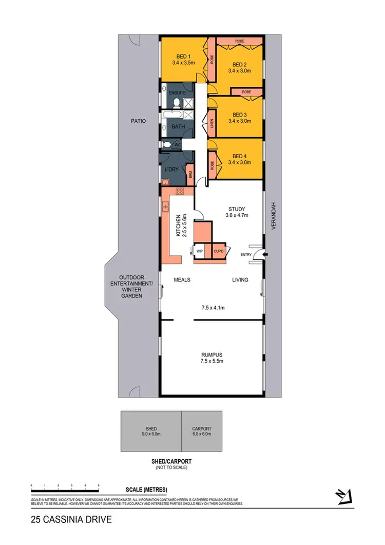Floorplan of Homely house listing, 25 Cassinia Drive, Junortoun VIC 3551