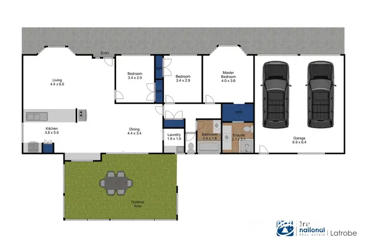 Floorplan of Homely house listing, 6 Nugong Place, Traralgon VIC 3844