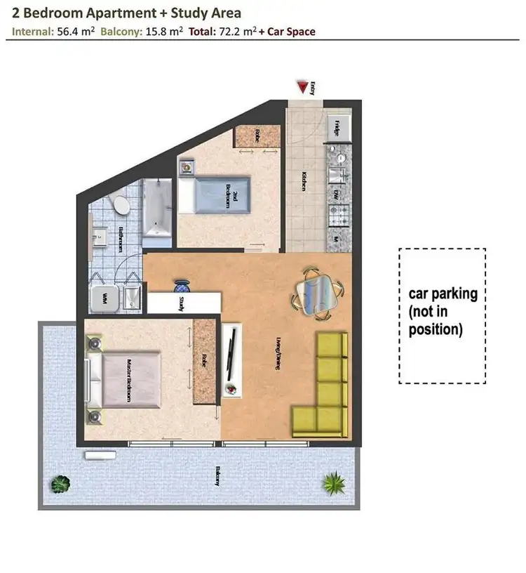 Floorplan of Homely apartment listing, 258/38 Mt Alexander Road, Travancore VIC 3032