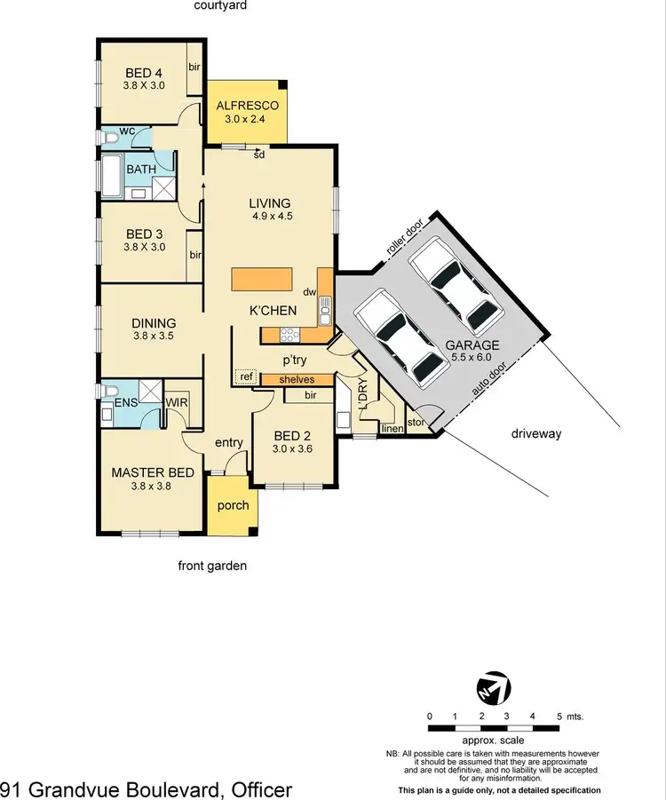 Floorplan of Homely house listing, 91 Grandvue Boulevard, Officer VIC 3809