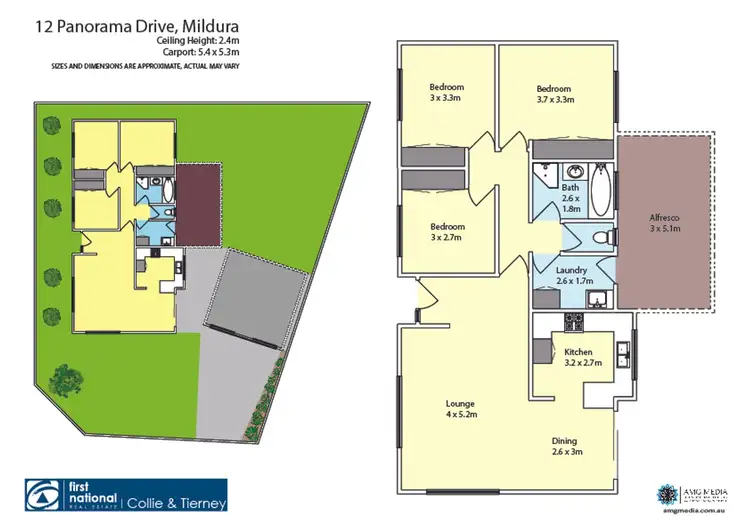 Floorplan of Homely house listing, 12 Panorama Drive, Mildura VIC 3500