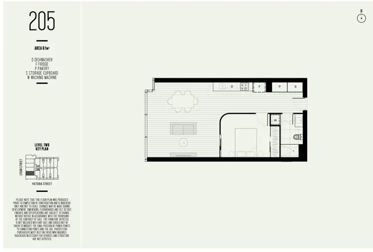 Floorplan of Homely apartment listing, 205/360 Lygon Street, Brunswick East VIC 3057