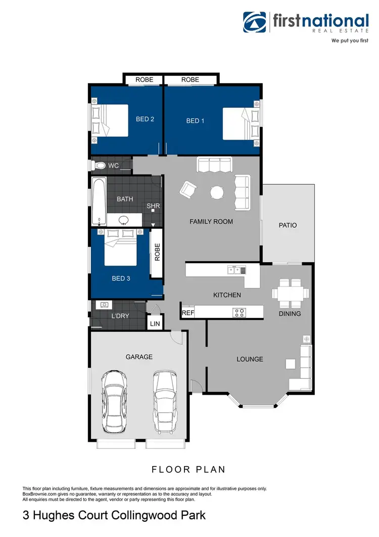 Floorplan of Homely house listing, 3 Hughes Court, Collingwood Park QLD 4301