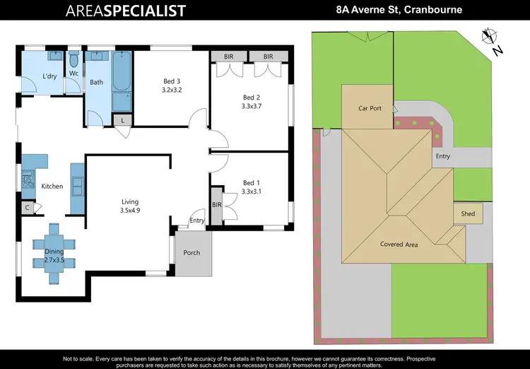 Floorplan of Homely unit listing, 8A Averne Street, Cranbourne VIC 3977