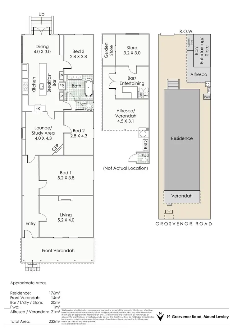 Floorplan of Homely house listing, 91 Grosvenor Road, Mount Lawley WA 6050