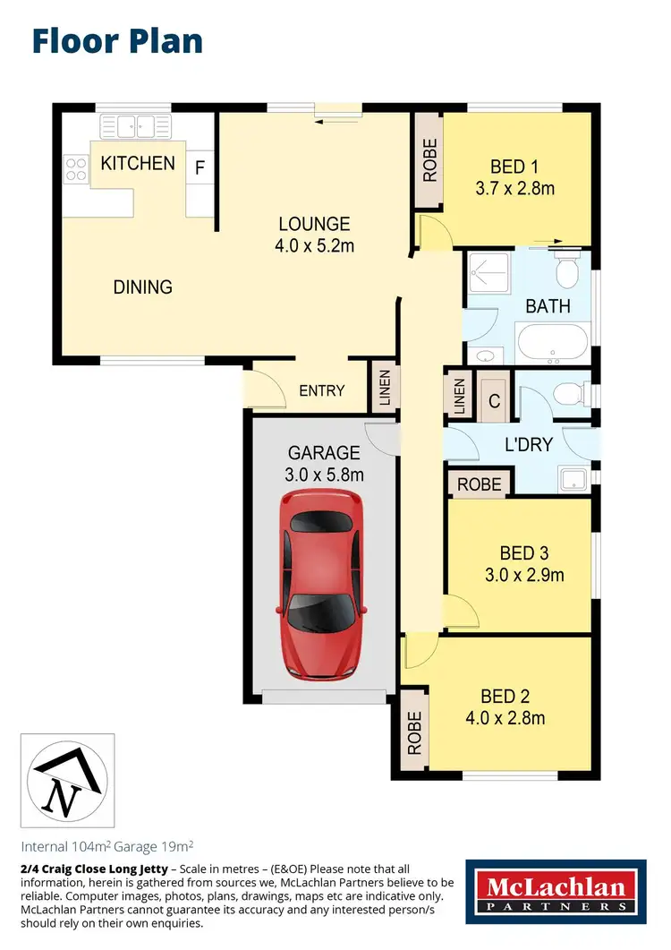 Floorplan of Homely villa listing, 2/4 Craig Close, Long Jetty NSW 2261