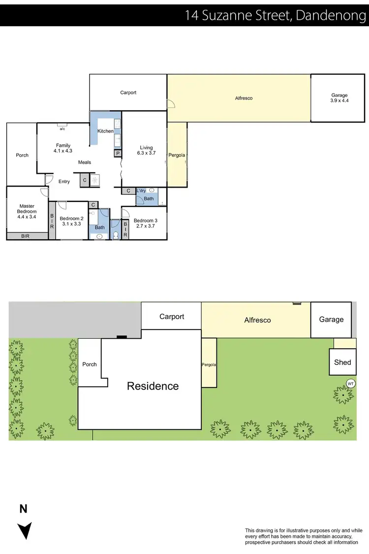 Floorplan of Homely house listing, 14 Suzanne Street, Dandenong VIC 3175