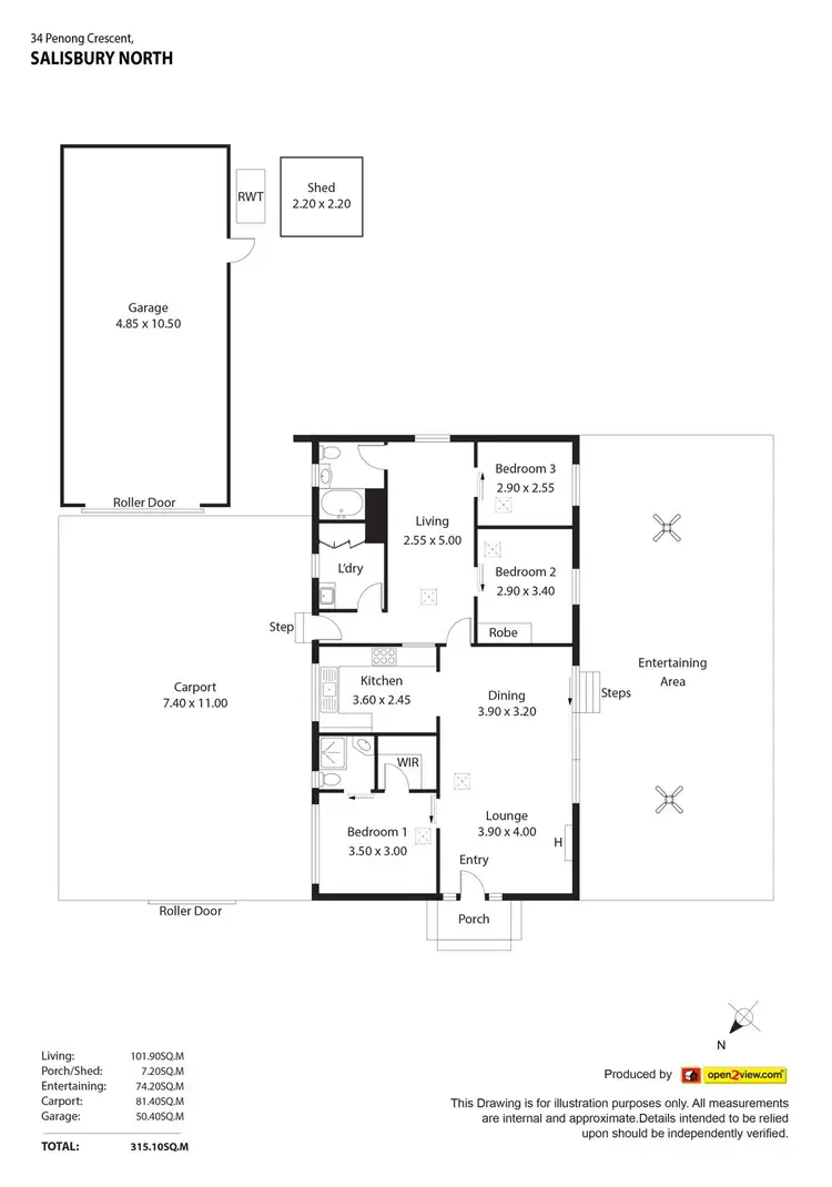 Floorplan of Homely house listing, 34 Penong Crescent, Salisbury North SA 5108