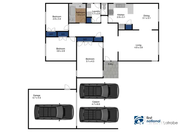 Floorplan of Homely house listing, 12 Rangeview Drive, Traralgon VIC 3844