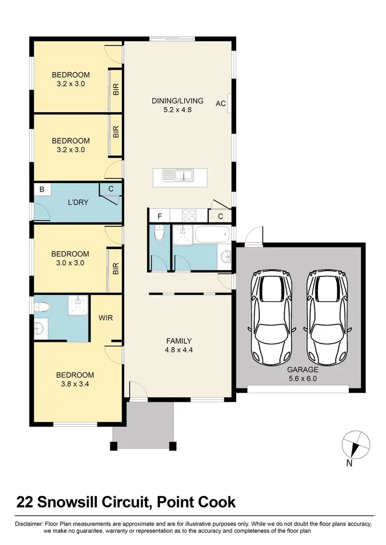 Floorplan of Homely house listing, 22 Snowsill Circuit, Point Cook VIC 3030