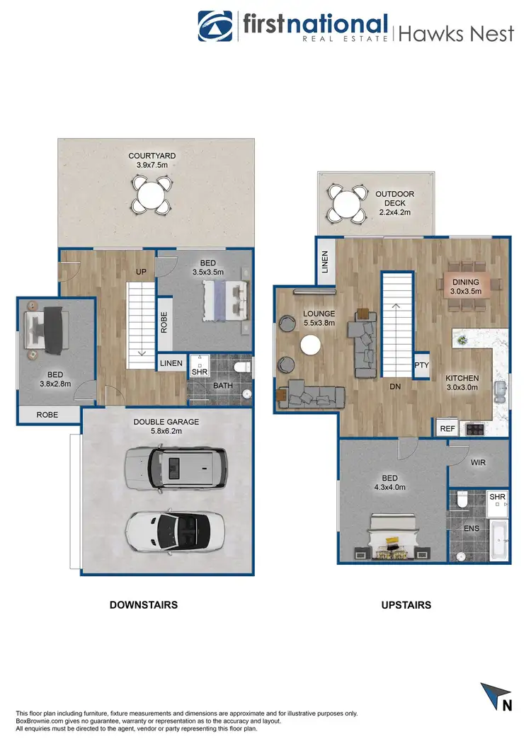 Floorplan of Homely townhouse listing, 4/52-54 Moira Parade, Hawks Nest NSW 2324