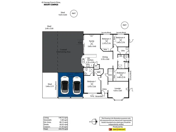 Floorplan of Homely house listing, 45 George Francis Drive, Mount Compass SA 5210