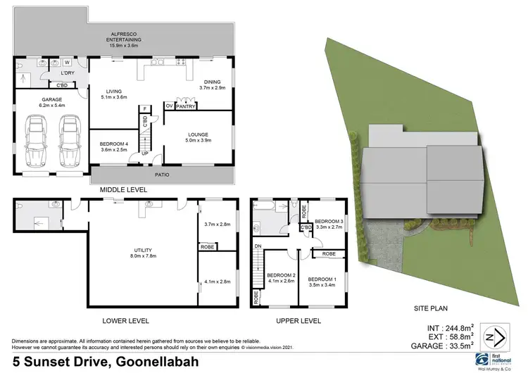 Floorplan of Homely house listing, 5 Sunset Drive, Goonellabah NSW 2480