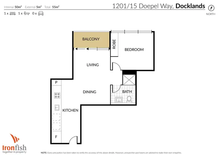 Floorplan of Homely apartment listing, 1201/15 Doepel Way, Docklands VIC 3008