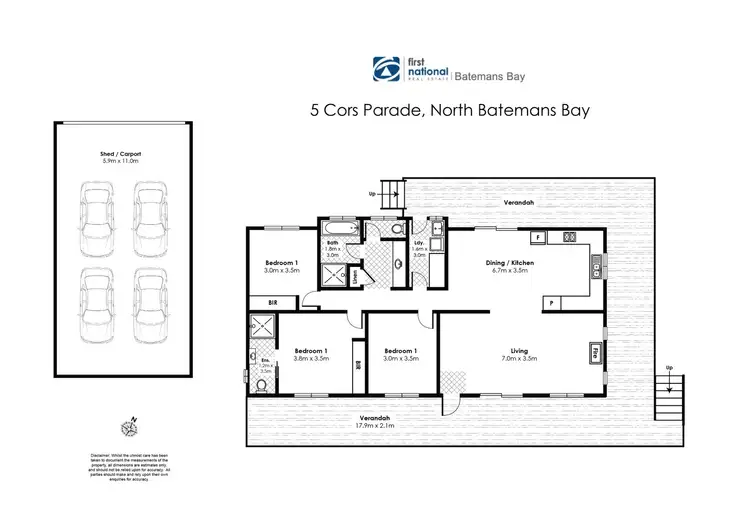 Floorplan of Homely house listing, 5 Cors Parade, North Batemans Bay NSW 2536