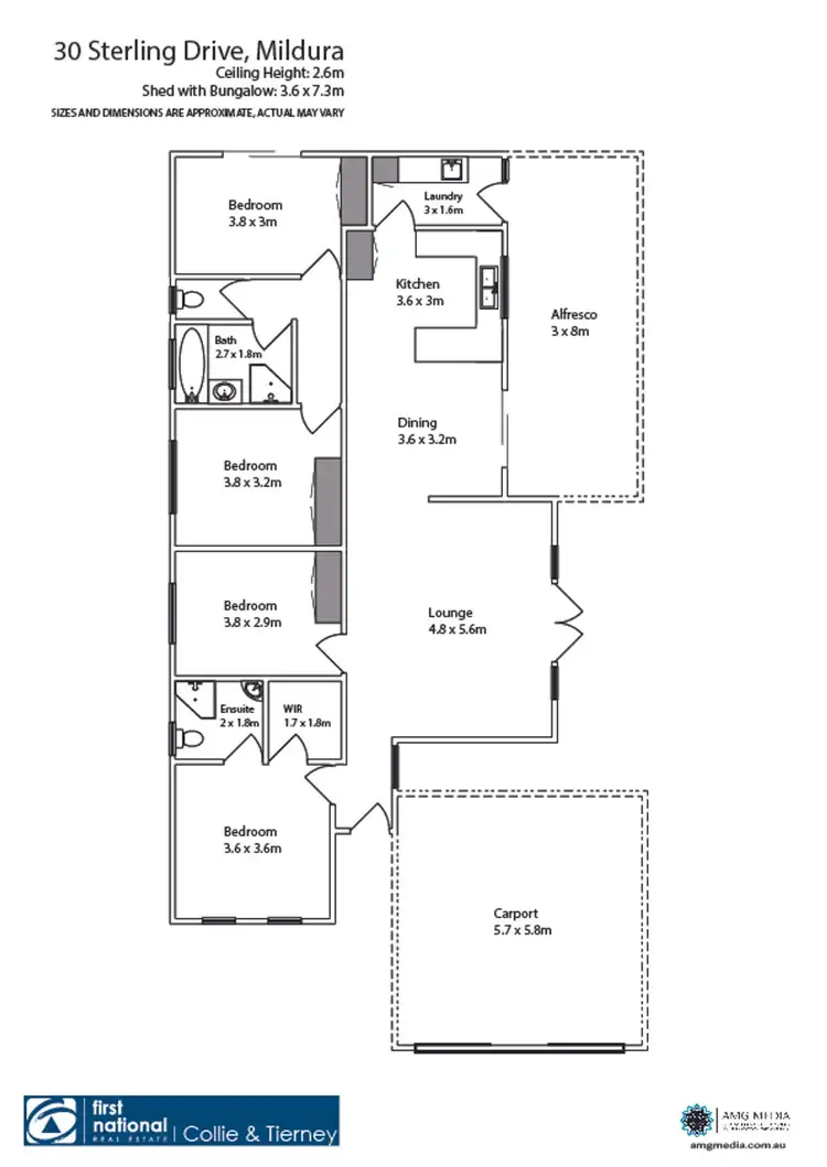 Floorplan of Homely house listing, 30 Sterling Drive, Mildura VIC 3500