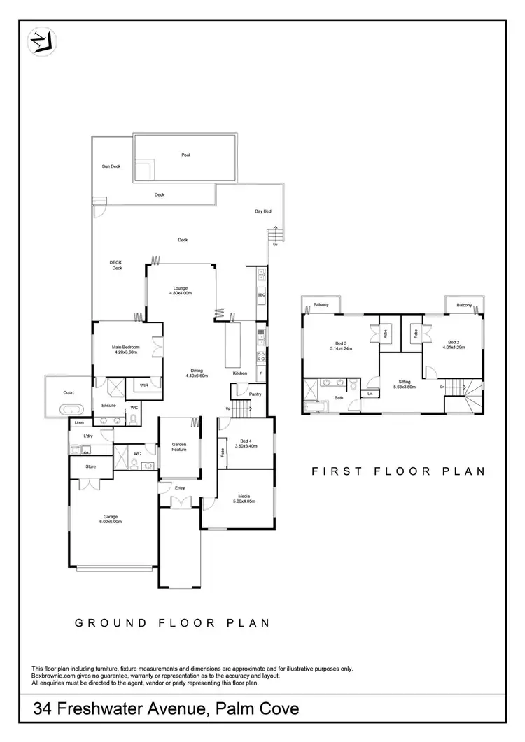 Floorplan of Homely house listing, 34 Freshwater Avenue, Palm Cove QLD 4879