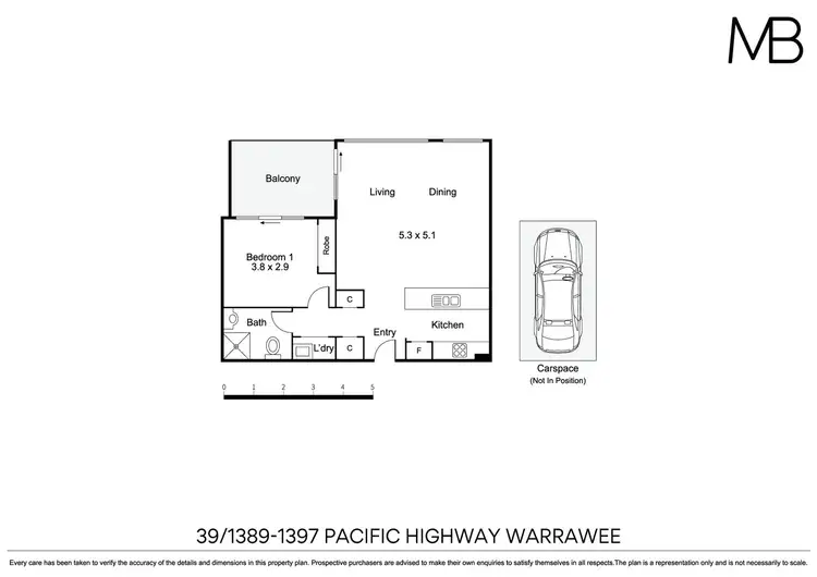 Floorplan of Homely unit listing, 39/1389-1397 Pacific Highway, Warrawee NSW 2074