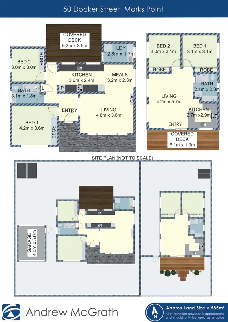 Floorplan of Homely house listing, 50 & 50a Docker Street, Marks Point NSW 2280
