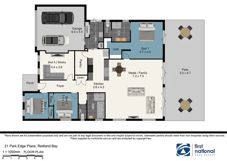 Floorplan of Homely house listing, 21 Park Edge Place, Redland Bay QLD 4165