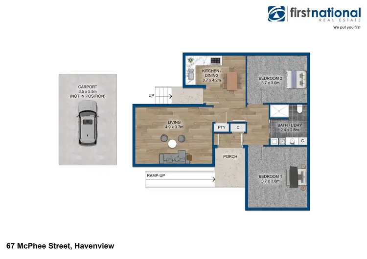 Floorplan of Homely house listing, 67 McPhee Street, Havenview TAS 7320