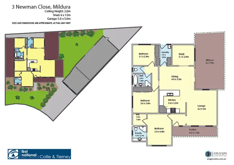 Floorplan of Homely house listing, 3 Newman Close, Mildura VIC 3500