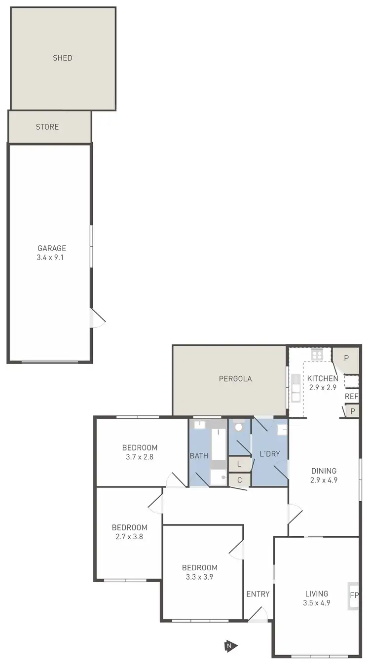 Floorplan of Homely house listing, 63 Avondale Avenue, St Albans VIC 3021