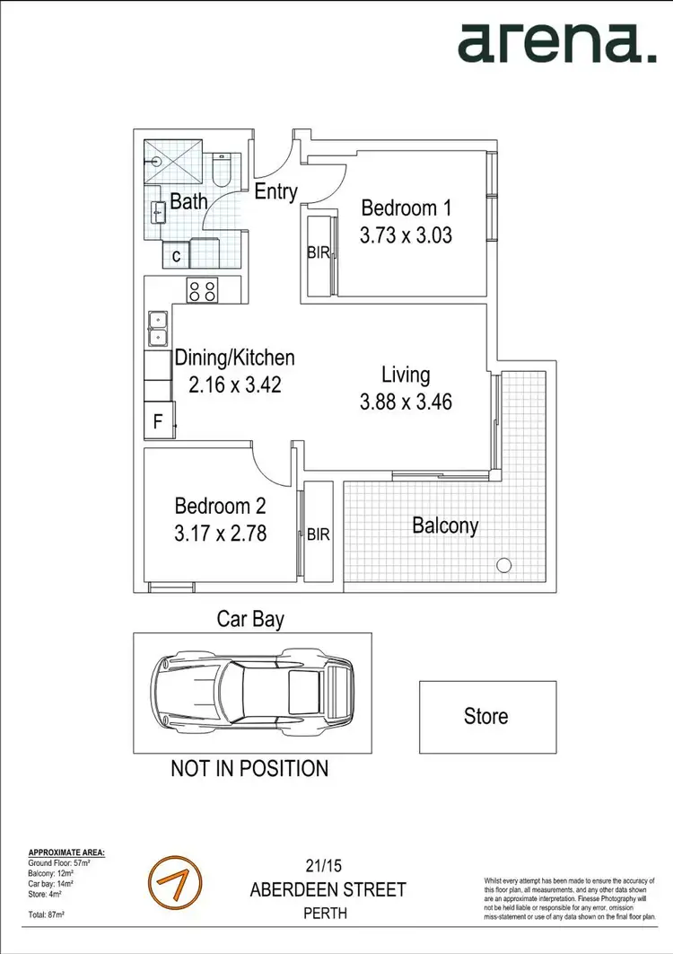 Floorplan of Homely apartment listing, 21/15 Aberdeen Street, Perth WA 6000