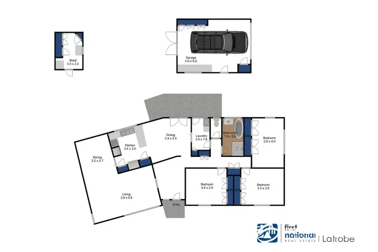 Floorplan of Homely house listing, 21 Elliott Street, Traralgon VIC 3844