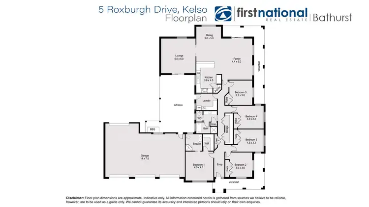 Floorplan of Homely house listing, 5 Roxburgh Drive, Kelso NSW 2795