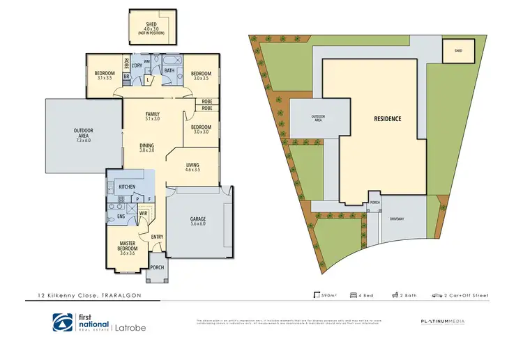 Floorplan of Homely house listing, 12 Kilkenny Close, Traralgon VIC 3844