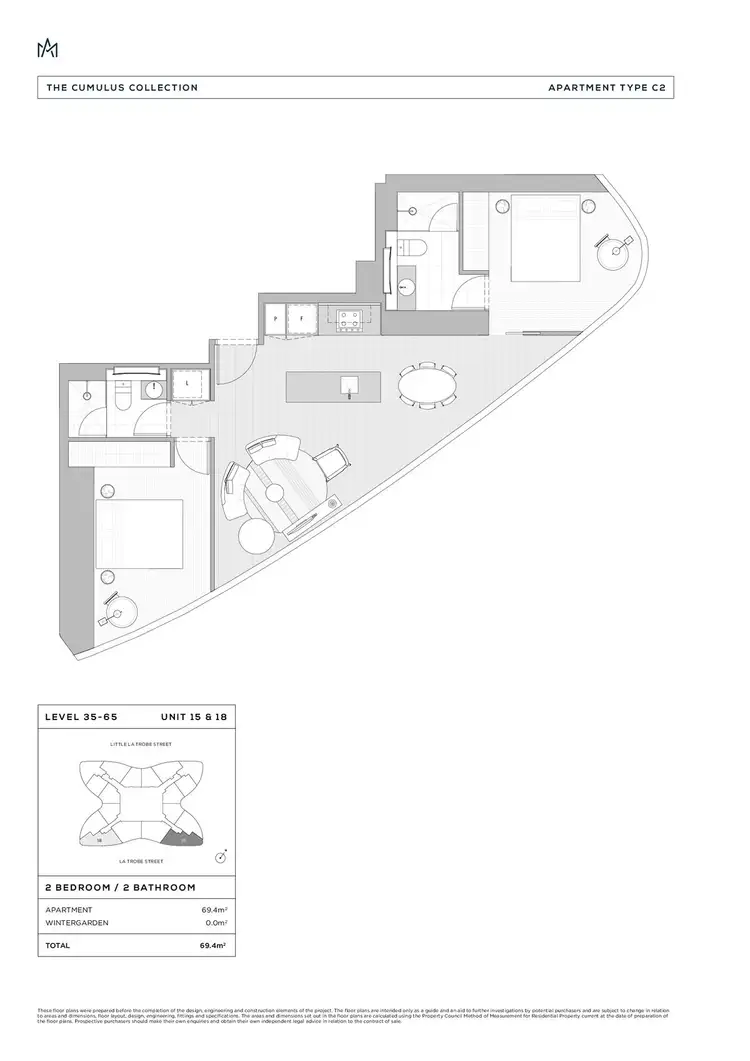 Floorplan of Homely apartment listing, 4818/224-252 La Trobe Street, Melbourne VIC 3000